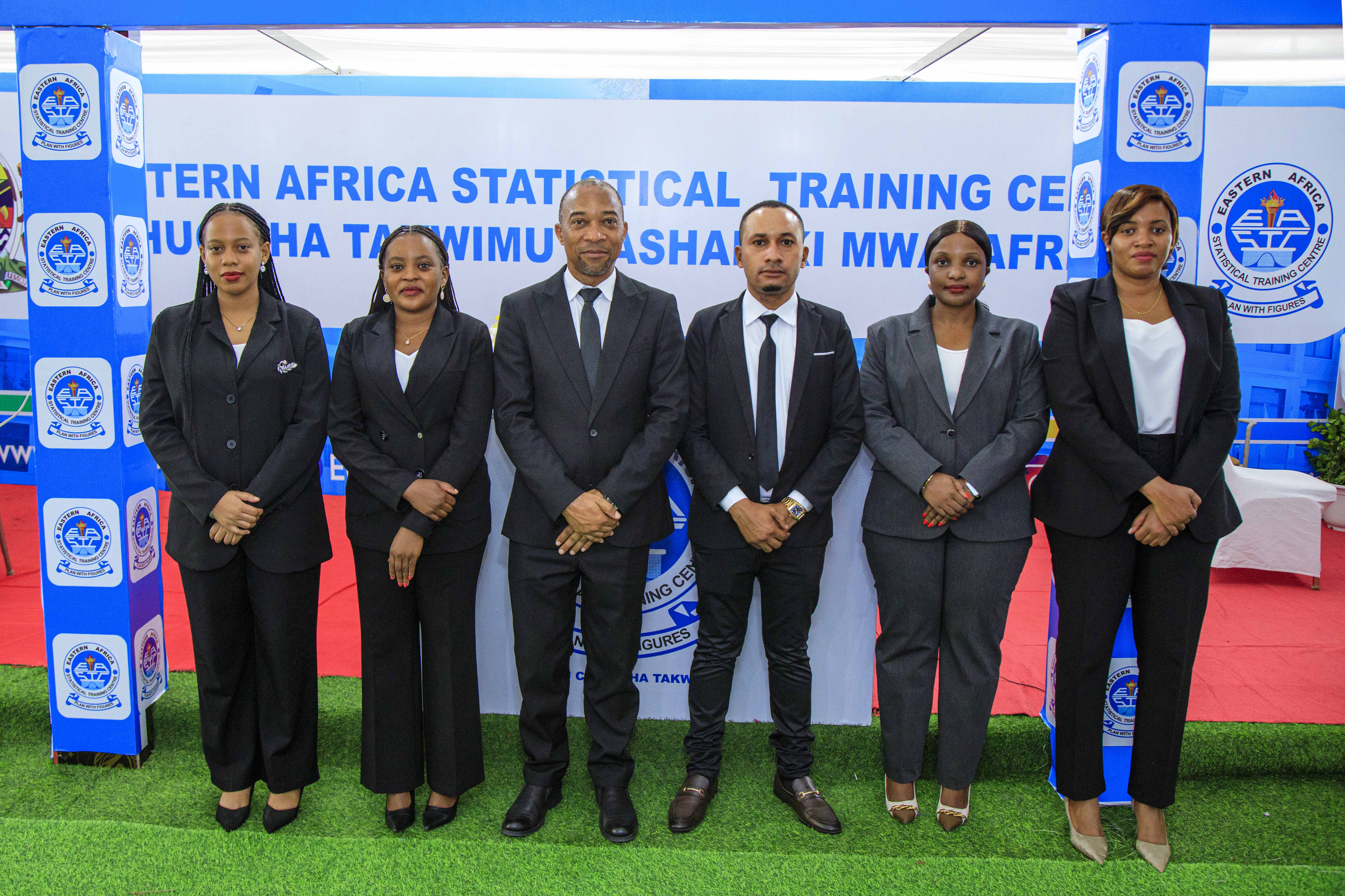 <p>EASTC Deputy Rector-Planning, Finance and Administration, Dr. France A. Shayo, in group photo with the EASTC marketing team during the 6th Higher Education Exhibition in Zanzibar on July 17, 2025, held at Mnazi Mmoja Grounds.</p>