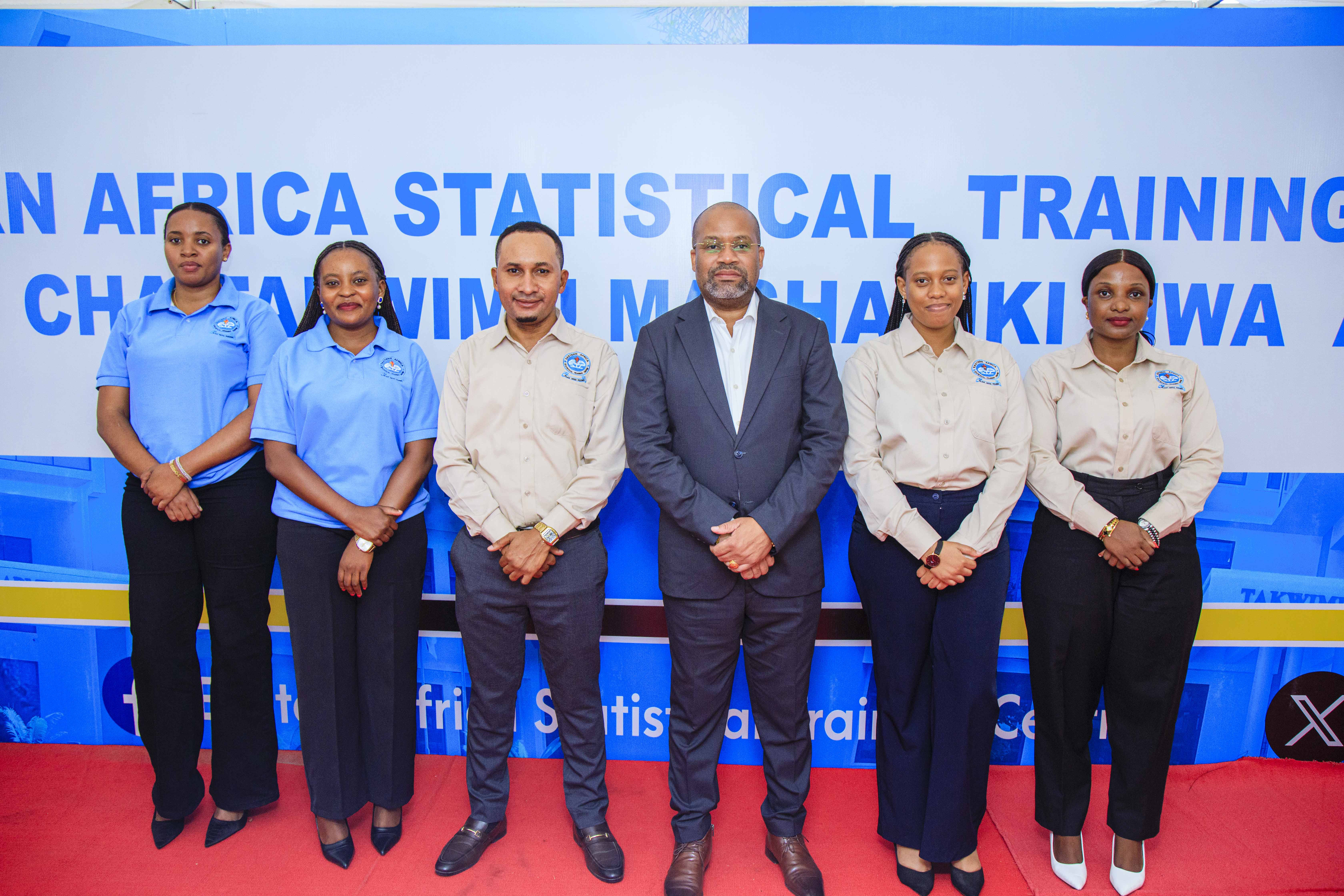 <p>EASTC Rector-Dr. Tumaini Katunzi, in group photo with the EASTC marketing team during the 6th Higher Education Exhibition in Zanzibar on July 20, 2025, held at Mnazi Mmoja Grounds.</p>